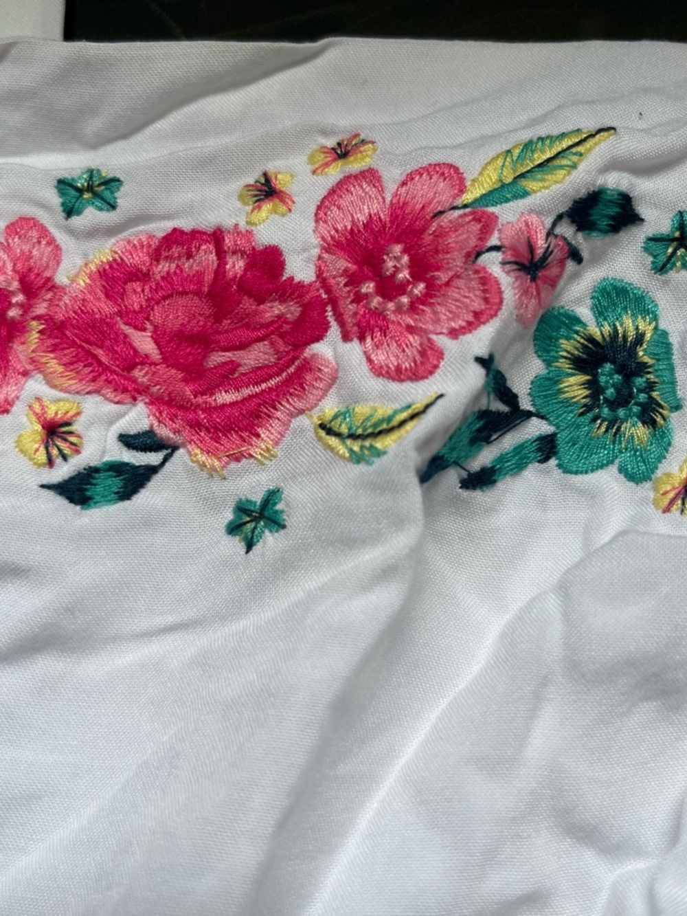 Torrid sun dress with Pink & Teal Floral Embroidery - Picture 3 of 6